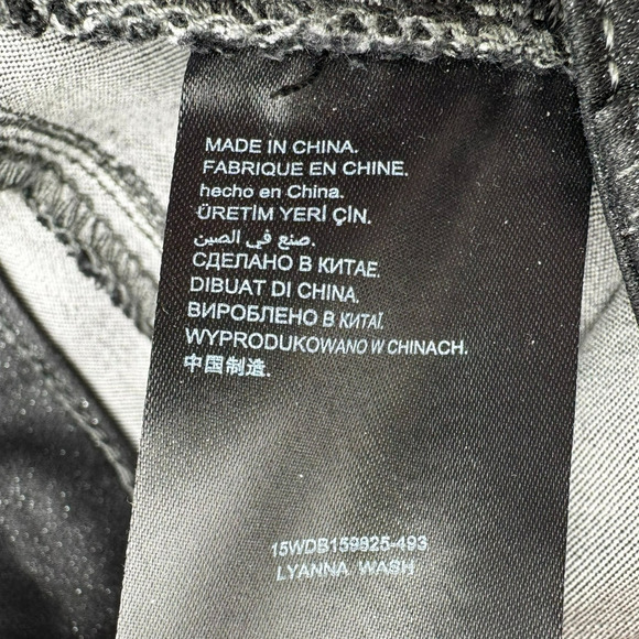 BEBE Women's 26 Black Jeans Sparkle Glitter Skinny Pants Whimsigoth y2k Clubwear - Picture 8 of 11